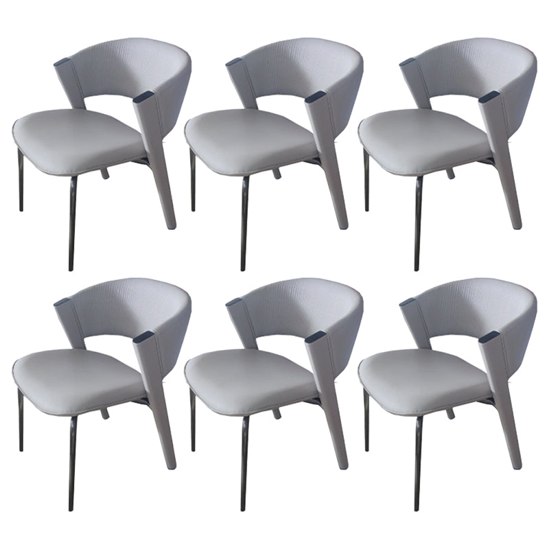 Dining Room Glam Side Chair Metal Legs Open Back Dining Armless Chair