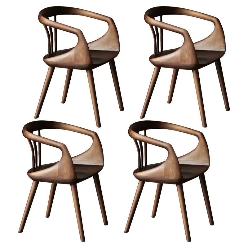 Contemporary Arm Dining Chair Dining Room Solid Wood Dining Chair