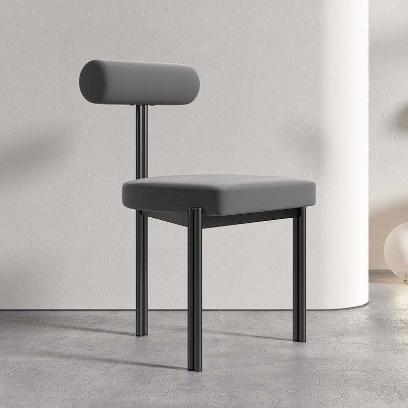 Upholstered Armless Dining Chairs Nordic Style Low Back Side Chair for Dining Room