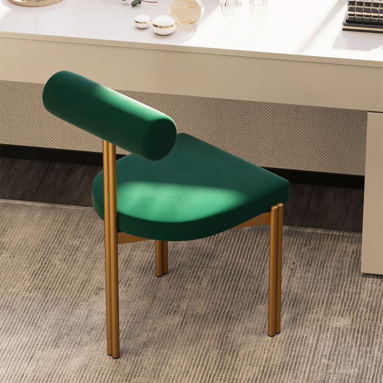 Upholstered Armless Dining Chairs Nordic Style Low Back Side Chair for Dining Room