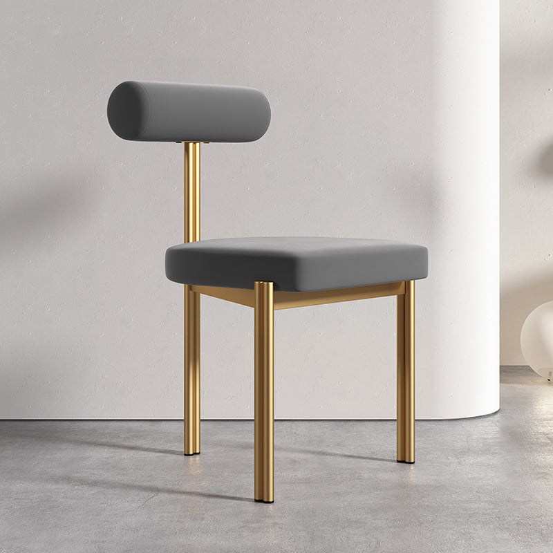 Upholstered Armless Dining Chairs Nordic Style Low Back Side Chair for Dining Room