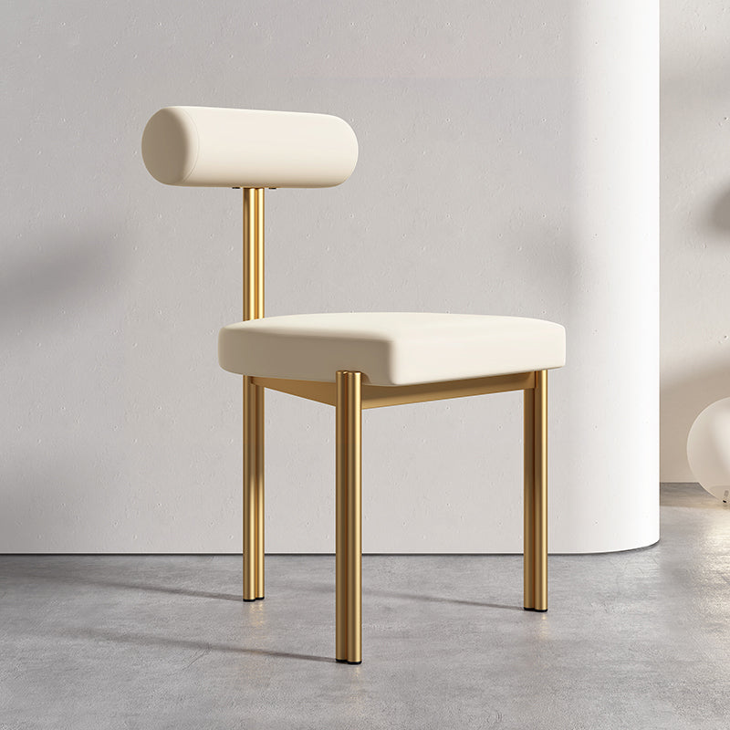 Upholstered Armless Dining Chairs Nordic Style Low Back Side Chair for Dining Room