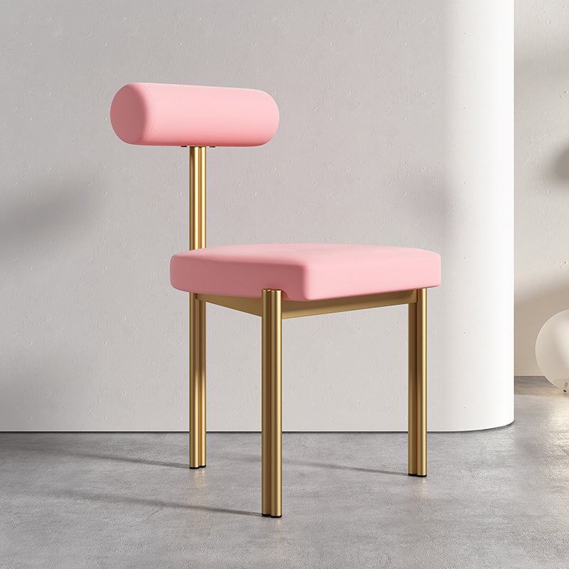 Upholstered Armless Dining Chairs Nordic Style Low Back Side Chair for Dining Room