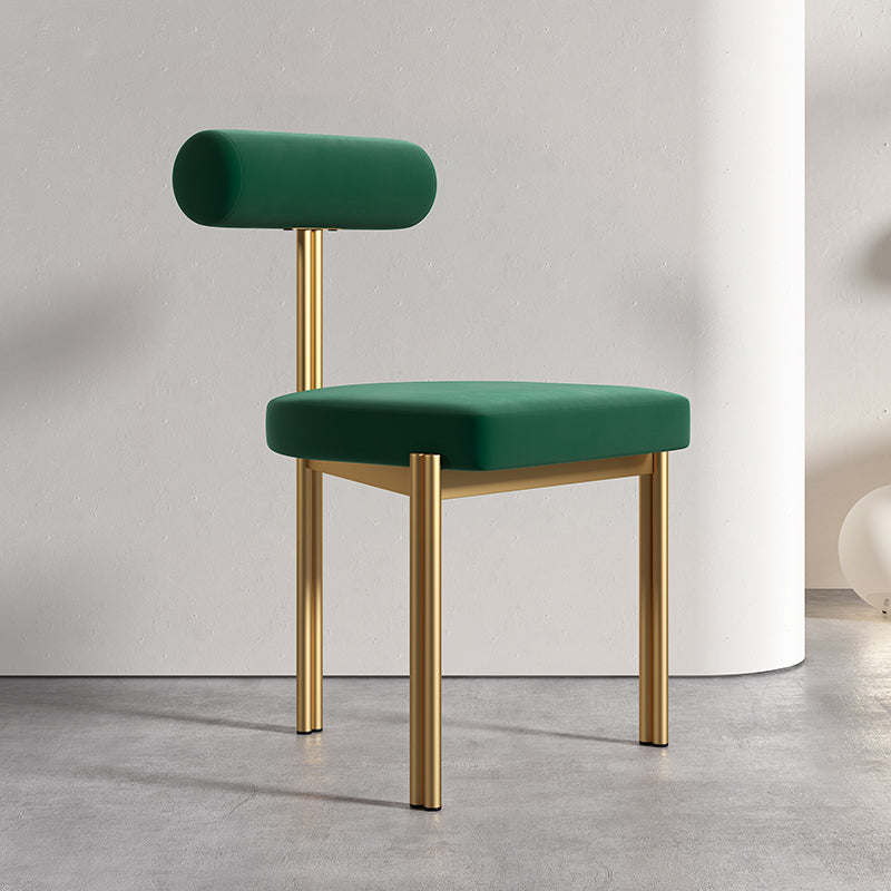 Upholstered Armless Dining Chairs Nordic Style Low Back Side Chair for Dining Room