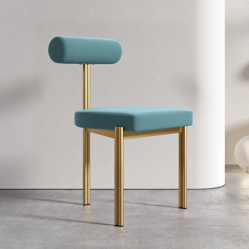 Upholstered Armless Dining Chairs Nordic Style Low Back Side Chair for Dining Room
