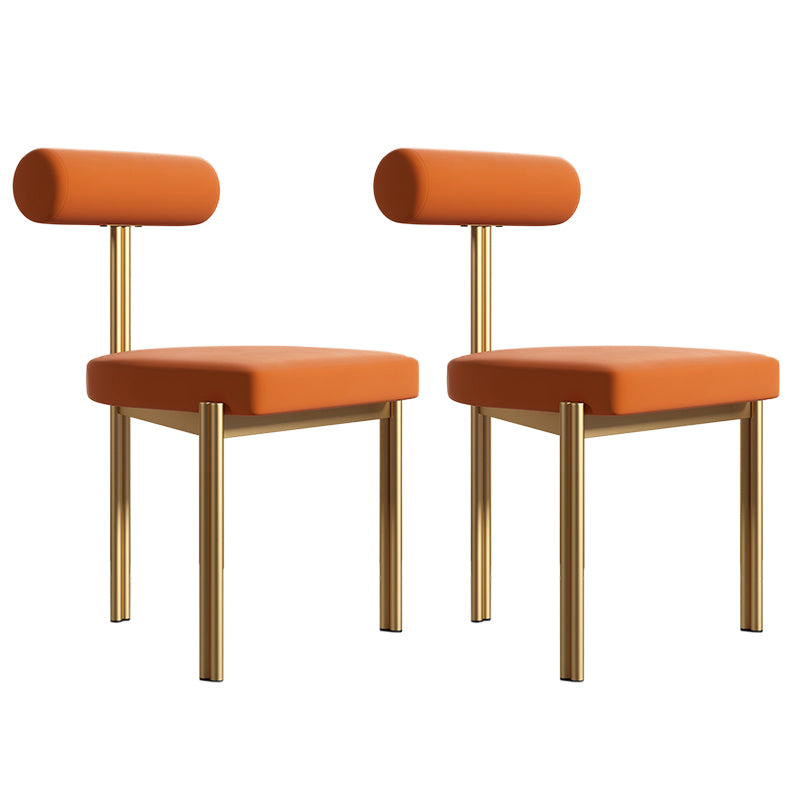 Upholstered Armless Dining Chairs Nordic Style Low Back Side Chair for Dining Room
