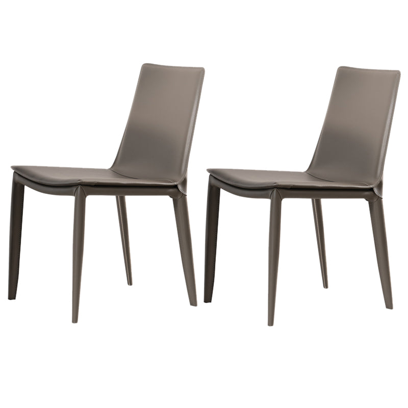 Dining Room Armless Dining Chair Faux Leather Home Parsons Chair