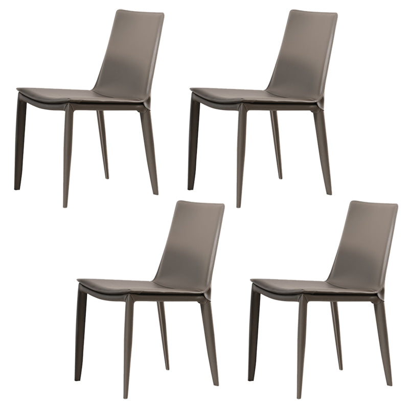 Dining Room Armless Dining Chair Faux Leather Home Parsons Chair