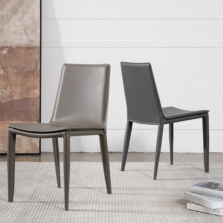 Dining Room Armless Dining Chair Faux Leather Home Parsons Chair
