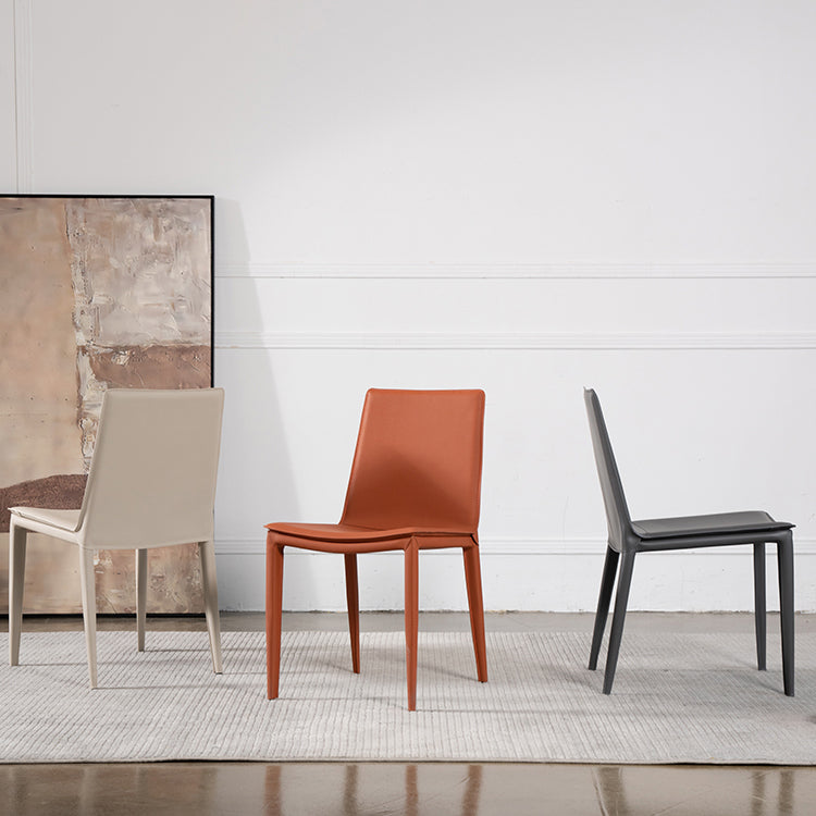 Dining Room Armless Dining Chair Faux Leather Home Parsons Chair