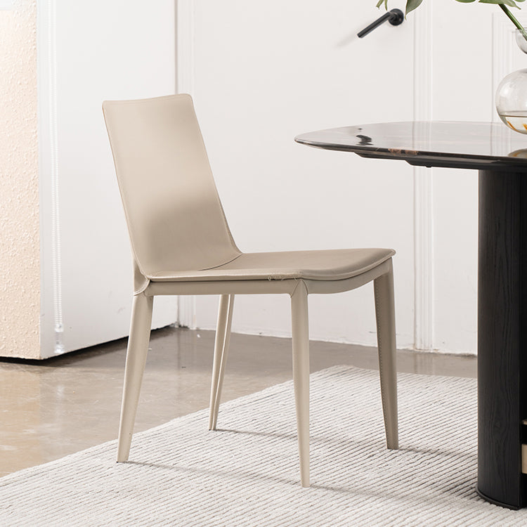 Dining Room Armless Dining Chair Faux Leather Home Parsons Chair