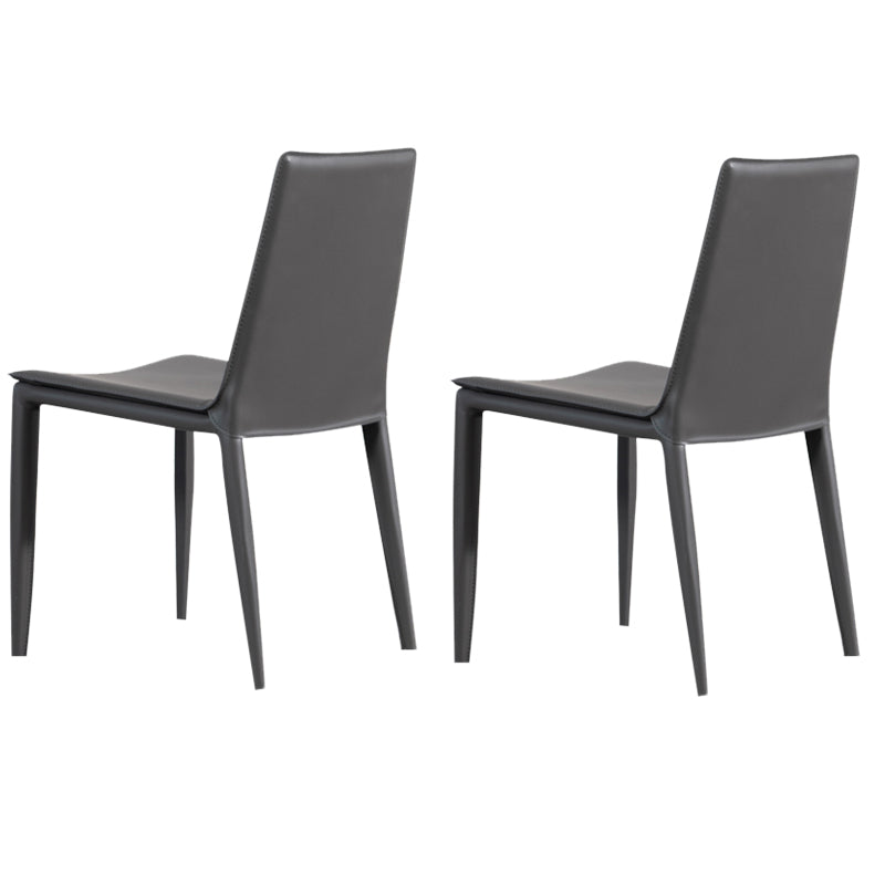 Dining Room Armless Dining Chair Faux Leather Home Parsons Chair