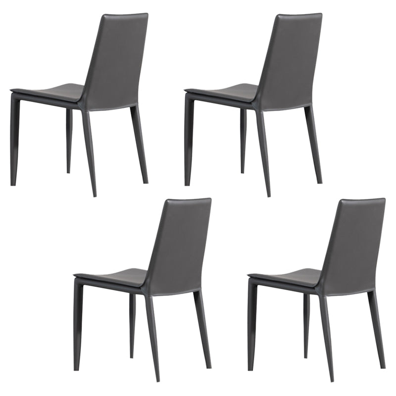 Dining Room Armless Dining Chair Faux Leather Home Parsons Chair