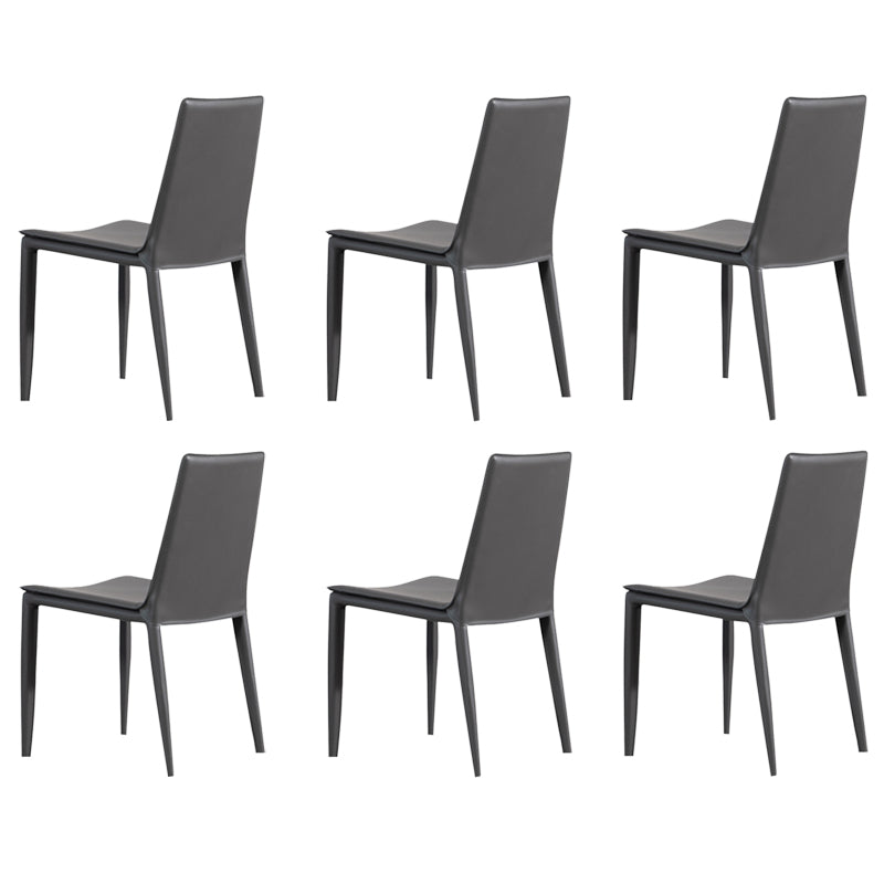 Dining Room Armless Dining Chair Faux Leather Home Parsons Chair