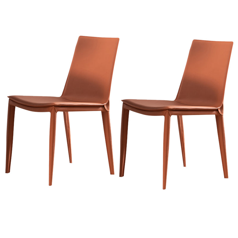 Dining Room Armless Dining Chair Faux Leather Home Parsons Chair