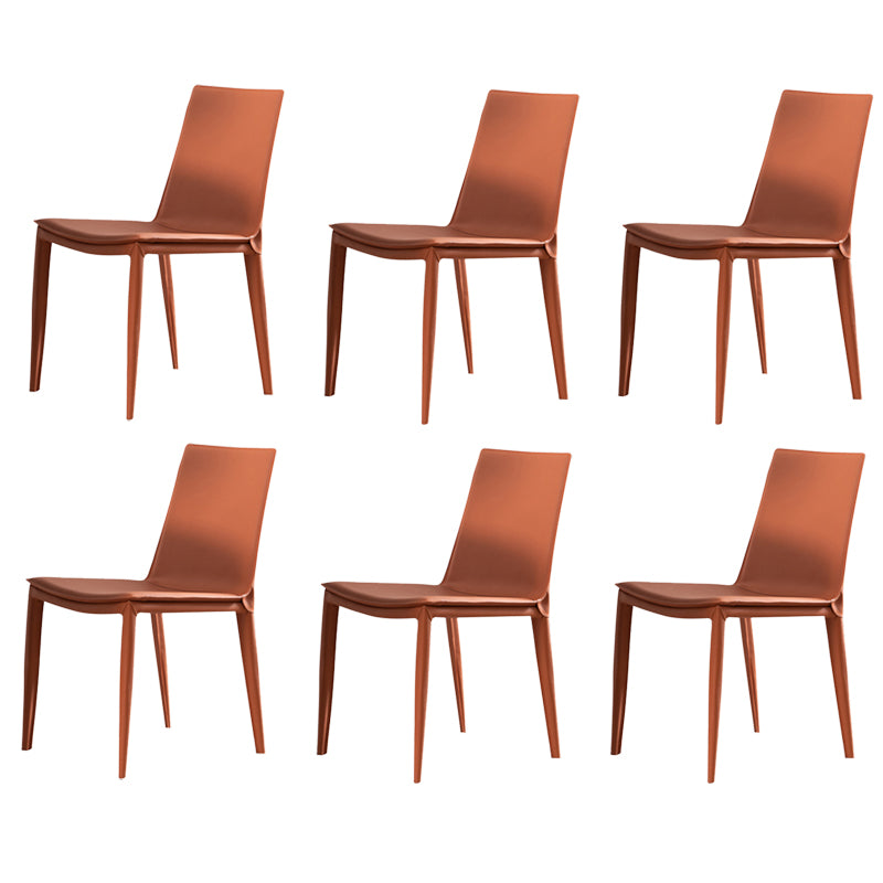 Dining Room Armless Dining Chair Faux Leather Home Parsons Chair