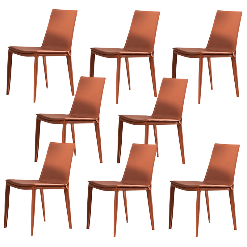 Dining Room Armless Dining Chair Faux Leather Home Parsons Chair
