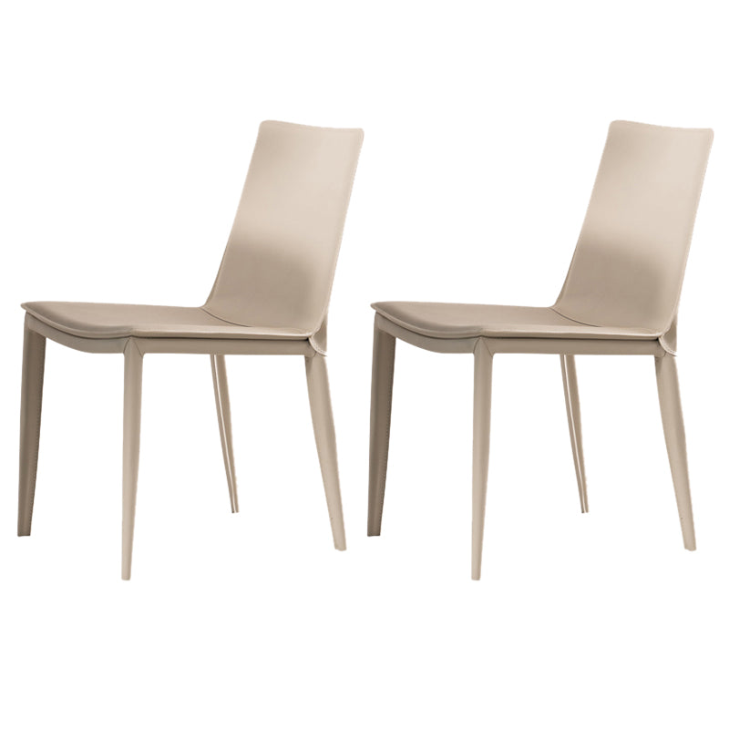 Dining Room Armless Dining Chair Faux Leather Home Parsons Chair