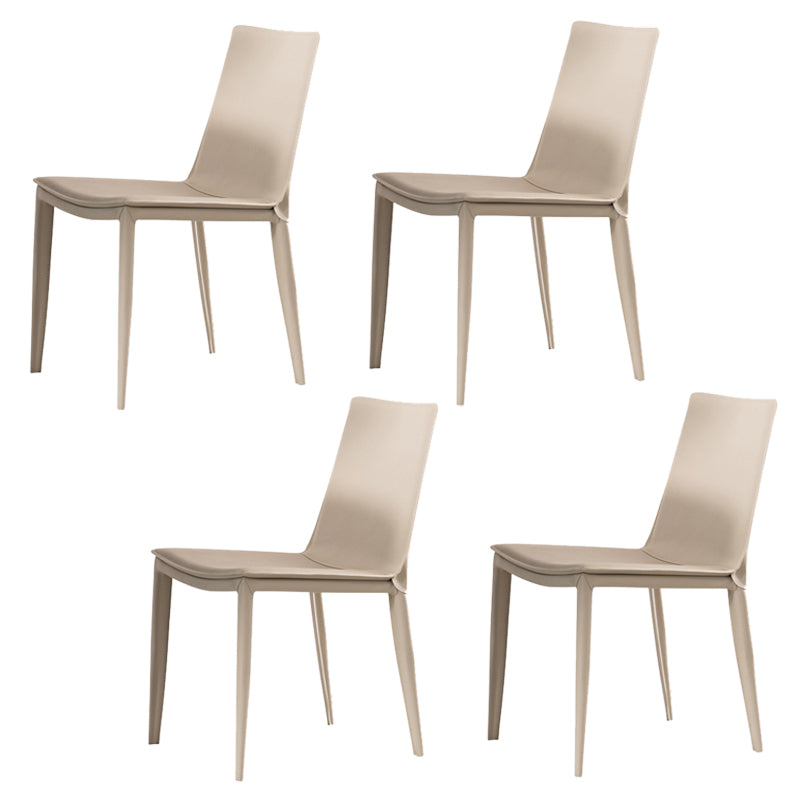 Dining Room Armless Dining Chair Faux Leather Home Parsons Chair