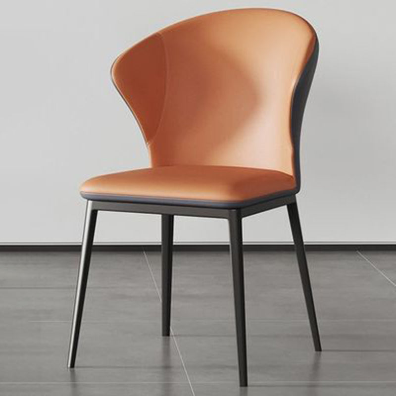Contemporary Upholstered Armless Chair Home Wingback Dining Chair