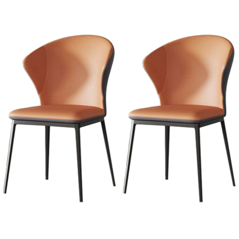 Contemporary Upholstered Armless Chair Home Wingback Dining Chair