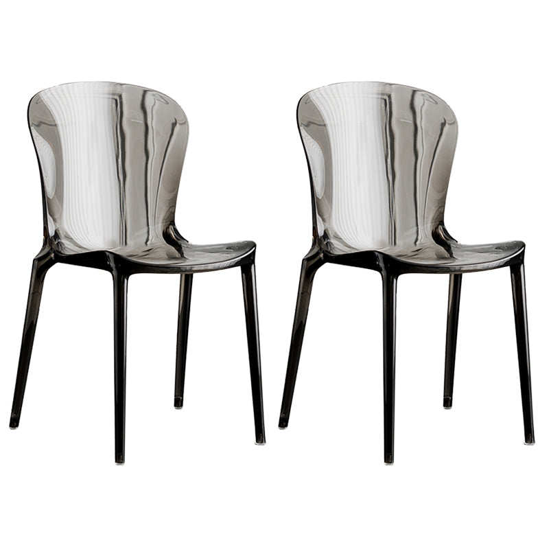 Dining Room Armless Dining Chair Plastic Stacking Side Chair