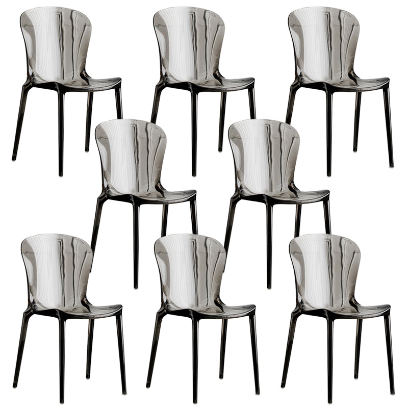 Dining Room Armless Dining Chair Plastic Stacking Side Chair