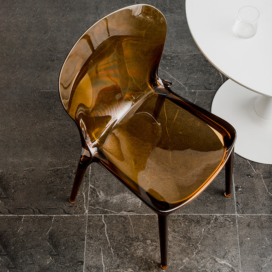Dining Room Armless Dining Chair Plastic Stacking Side Chair