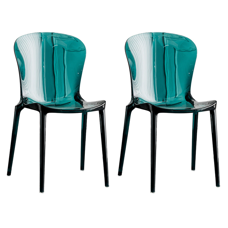 Dining Room Armless Dining Chair Plastic Stacking Side Chair