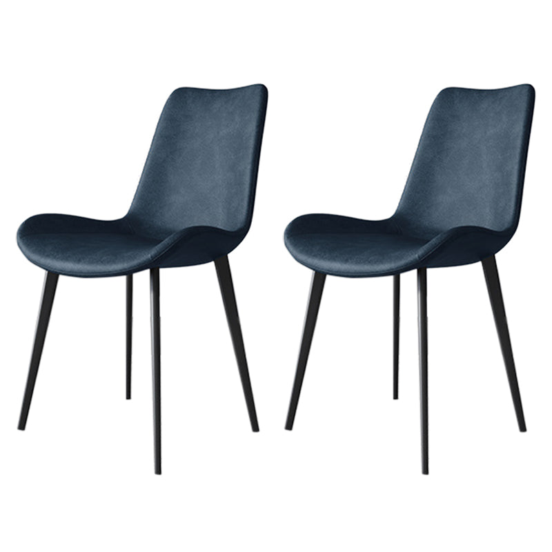 Faux Leather Kitchen Dining Chairs Industrial Chairs with Metal Base