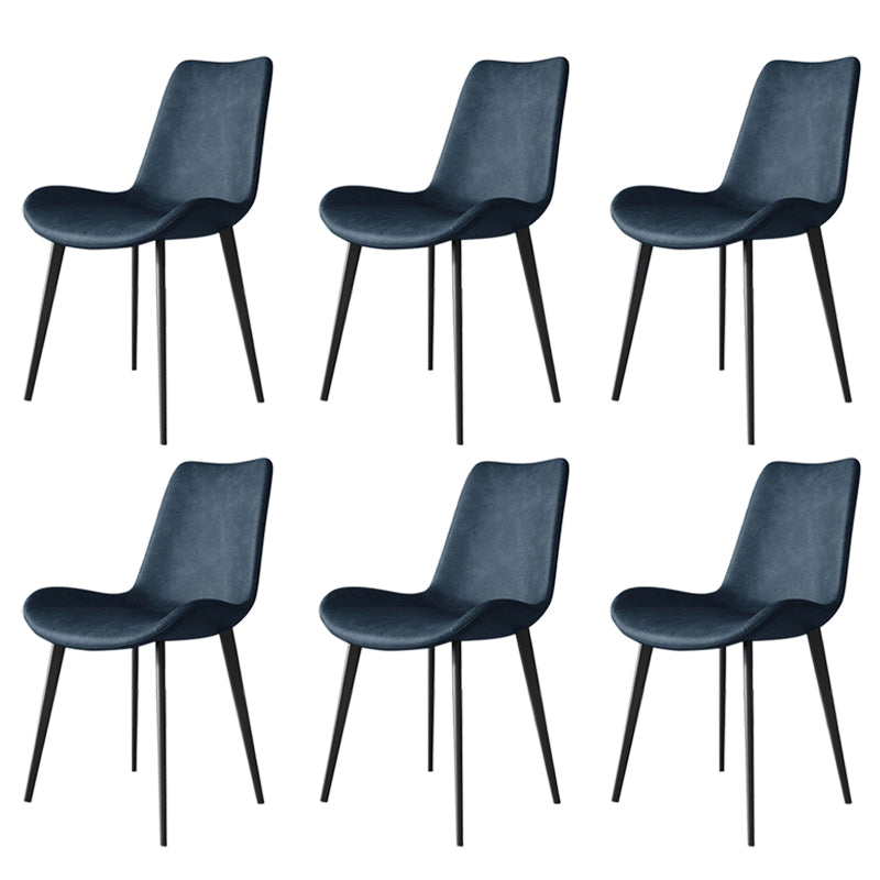 Faux Leather Kitchen Dining Chairs Industrial Chairs with Metal Base