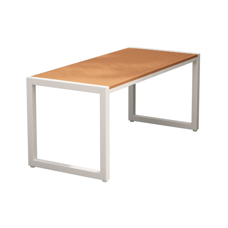 Contemporary Metal Frame Dining Table Outdoor Rectangle Patio Table