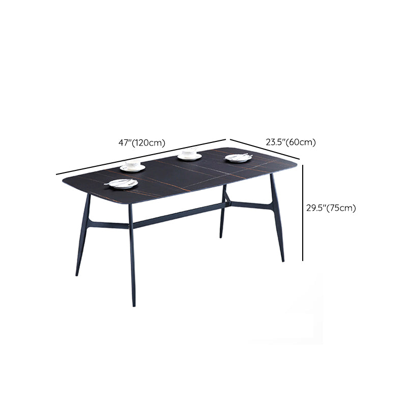 Industrial Metal Frame Dining Table Rectangle Outdoor Patio Table