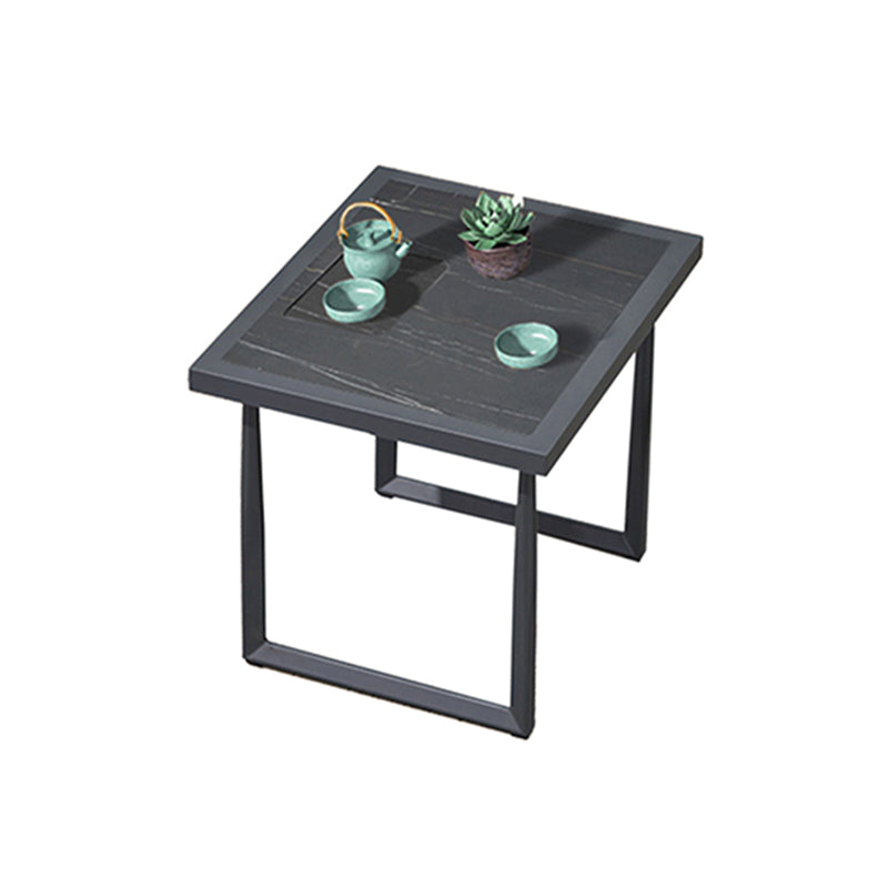 Industrial Fire Resistant Side Table Outdoor Aluminum Patio Table