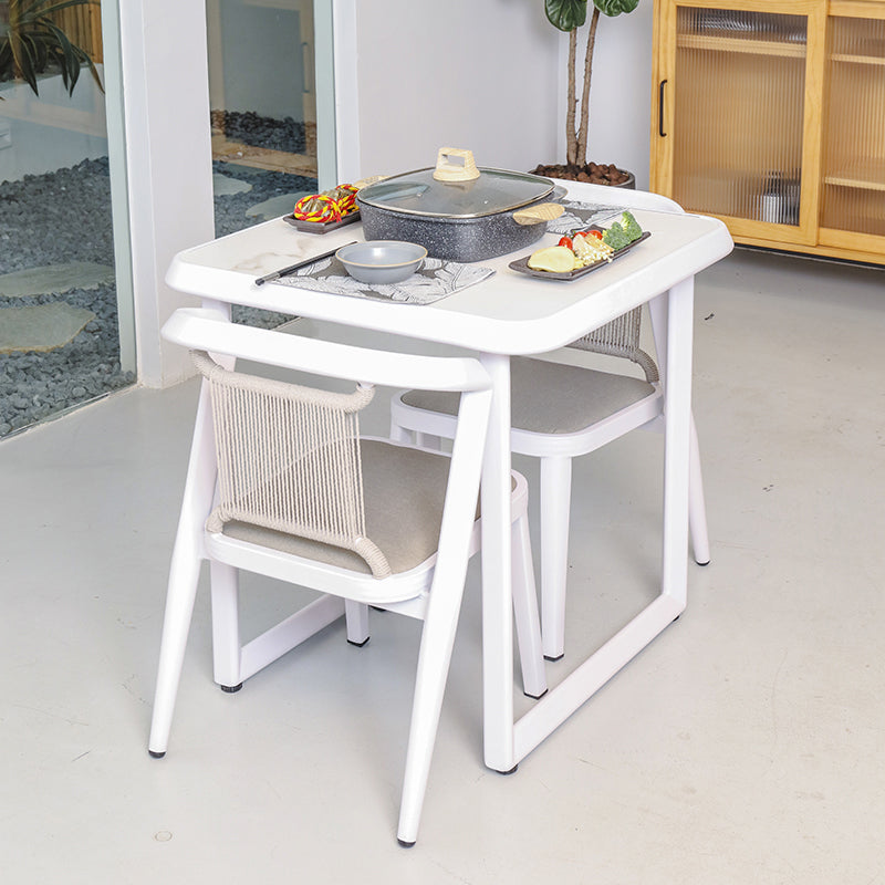 Industrial Fire Resistant Side Table Outdoor Aluminum Patio Table