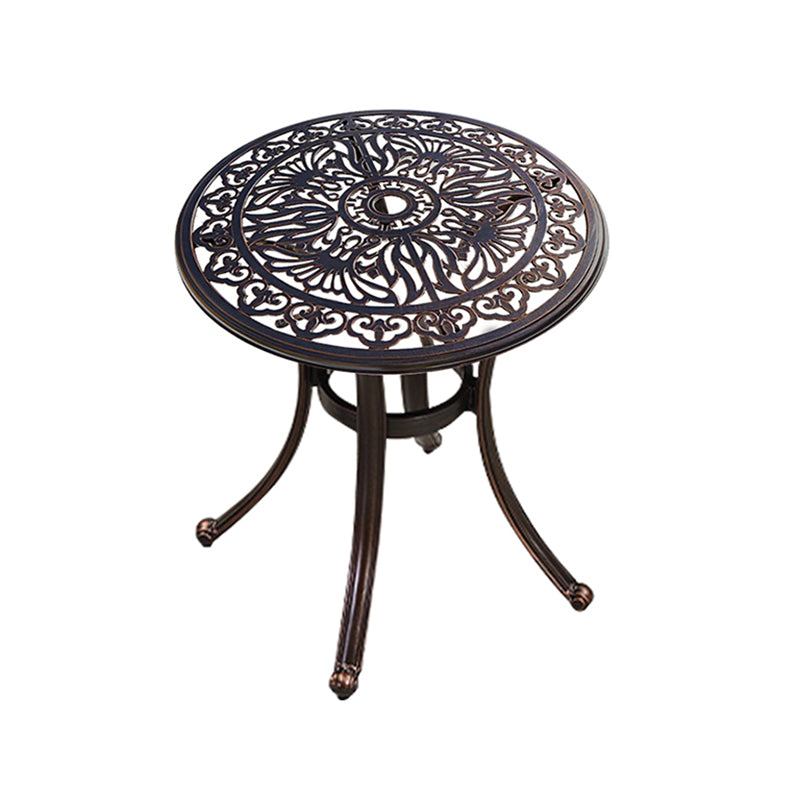 Aluminum Side Table Industrial Round Rust Resistant Patio Table