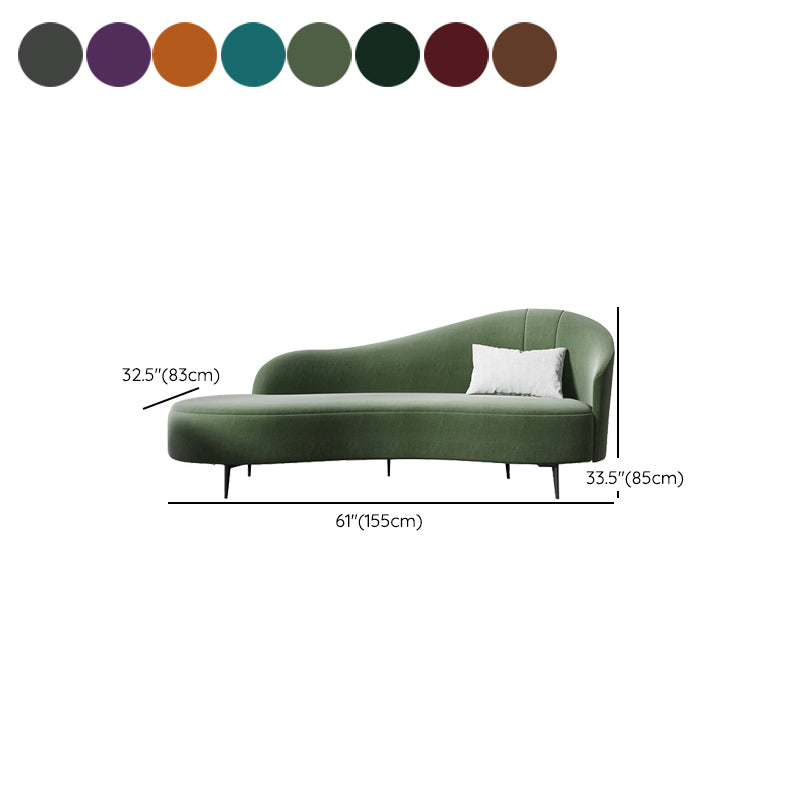 Modern Chaise Lounge Solid Color Chaise Lounge Sofa for Living Room
