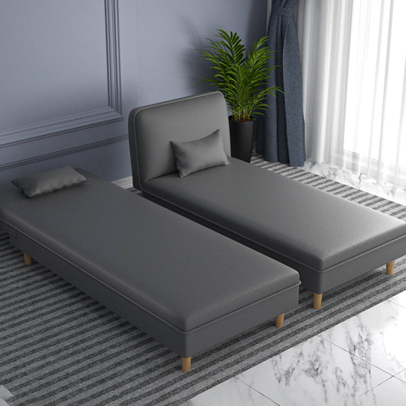Scandinavian Chaise Lounge Couch 3-Position Armless Chaise for Living Room