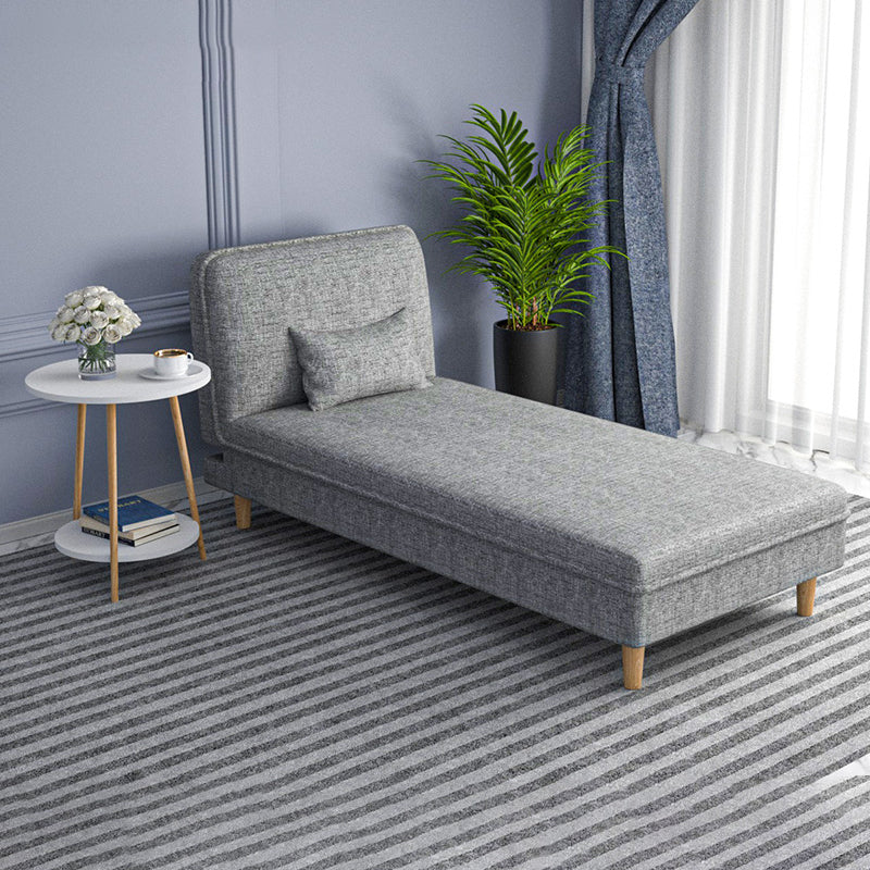 Scandinavian Chaise Lounge Couch 3-Position Armless Chaise for Living Room