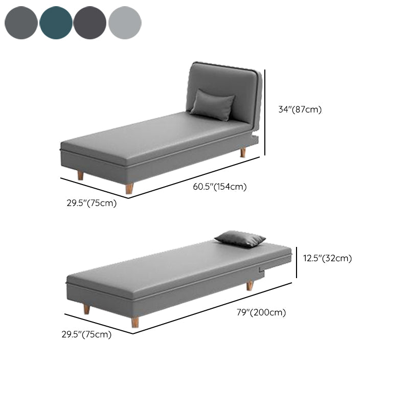Scandinavian Chaise Lounge Couch 3-Position Armless Chaise for Living Room