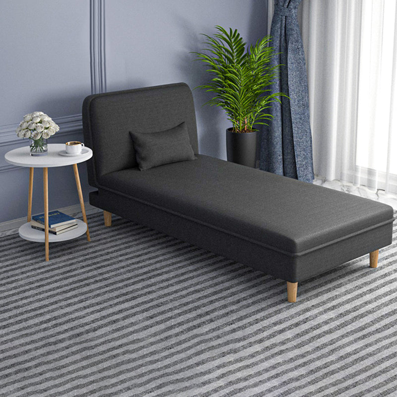 3-Position Scandinavian Chaise Lounge Couch Armless Chaise with Pillow