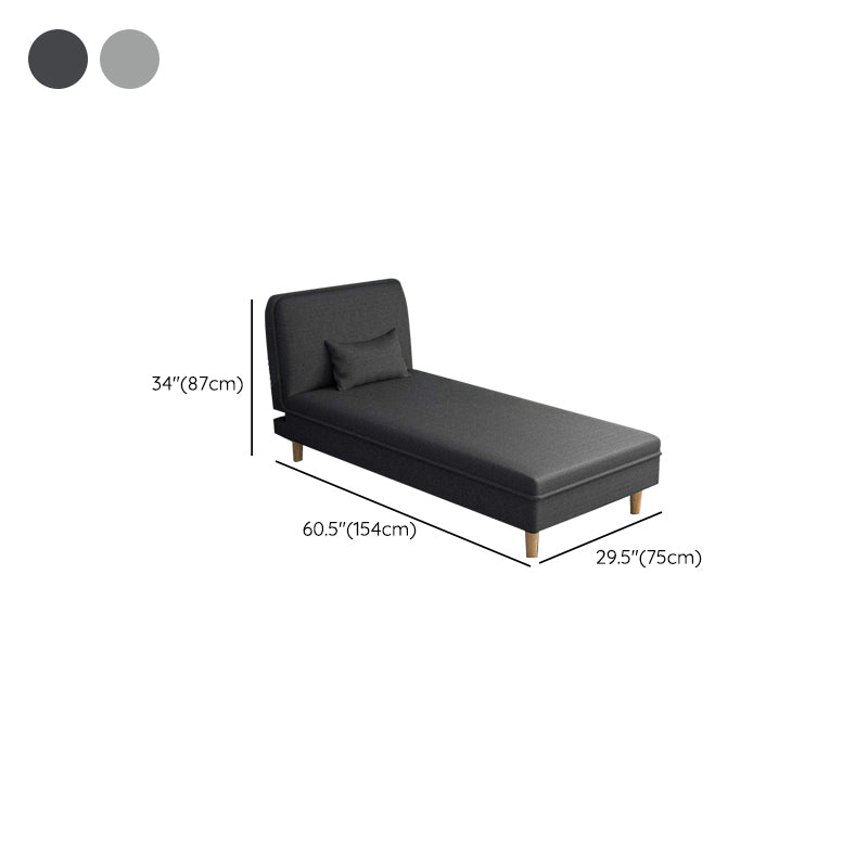 3-Position Scandinavian Chaise Lounge Couch Armless Chaise with Pillow