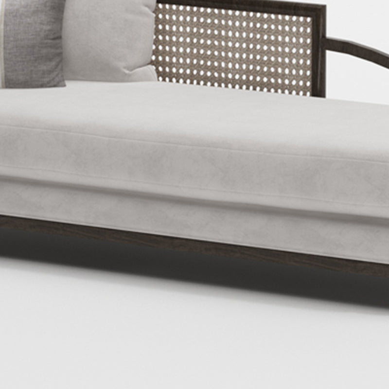 Traditional Living Room Chaise Solid Wood Chaise Lounge with Upholstered