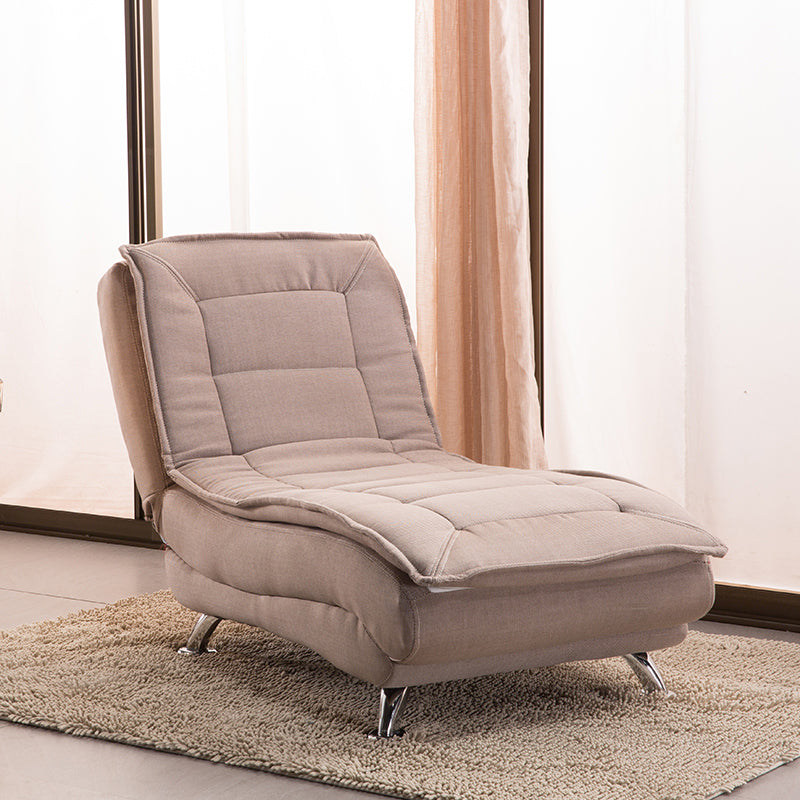 Modern Cushioned Chaise Lounge Leather Chaise with Armless for Living Room