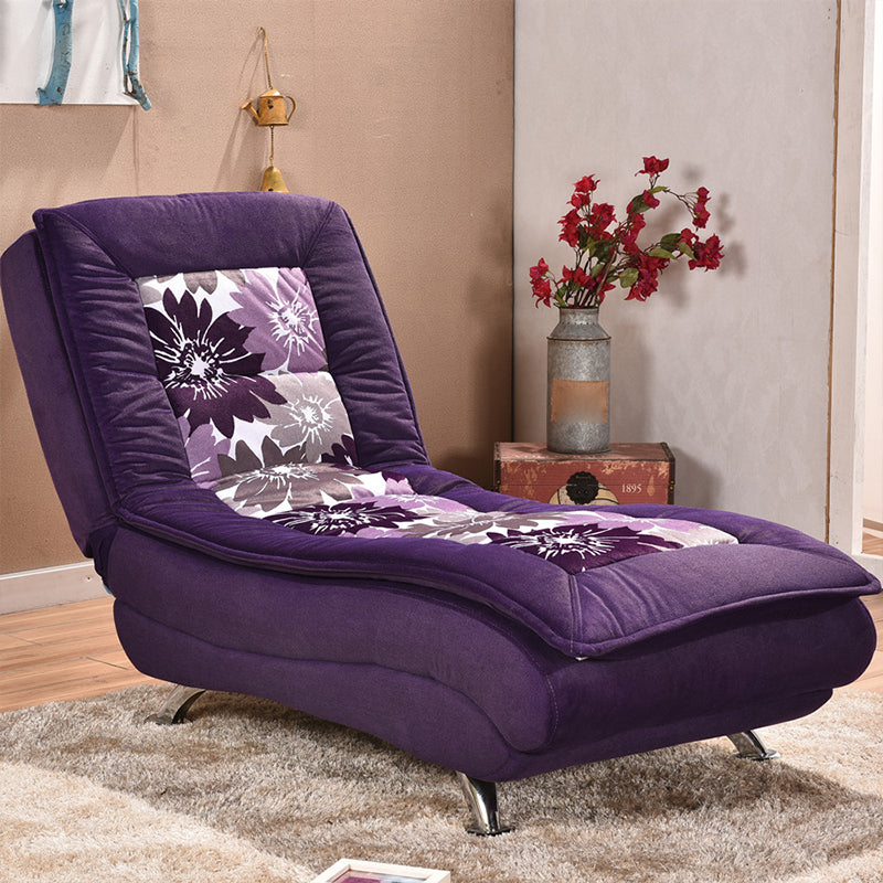 Modern Cushioned Chaise Lounge Leather Chaise with Armless for Living Room