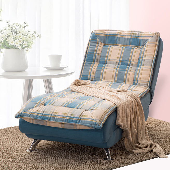 Modern Cushioned Chaise Lounge Leather Chaise with Armless for Living Room