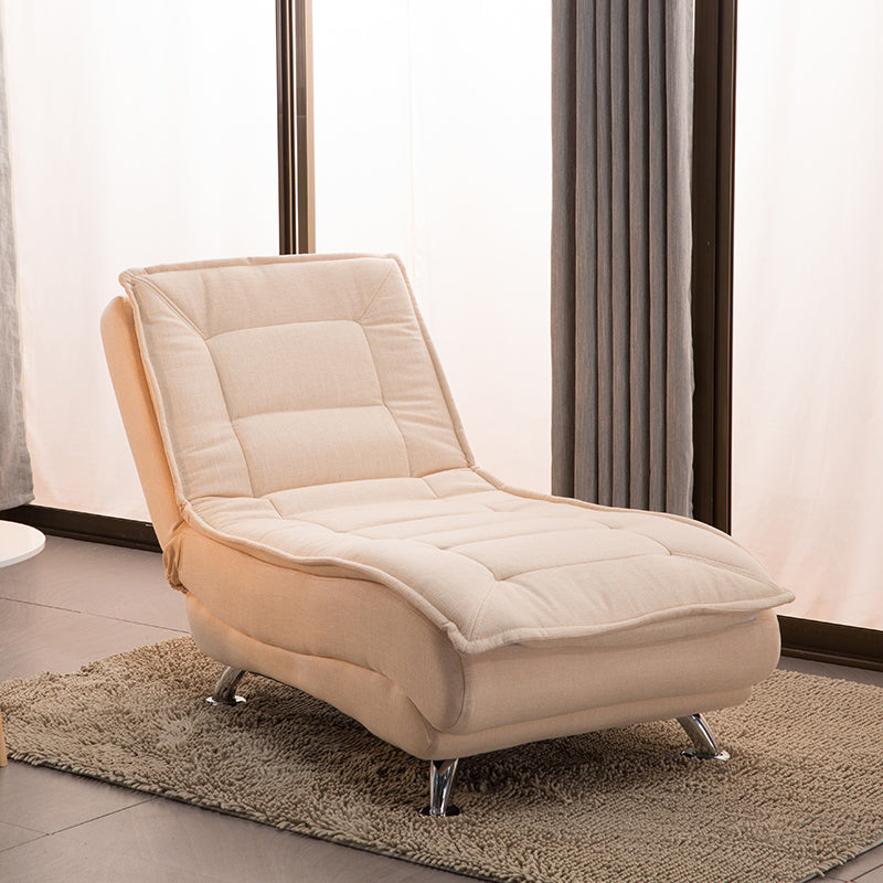 Modern Cushioned Chaise Lounge Leather Chaise with Armless for Living Room