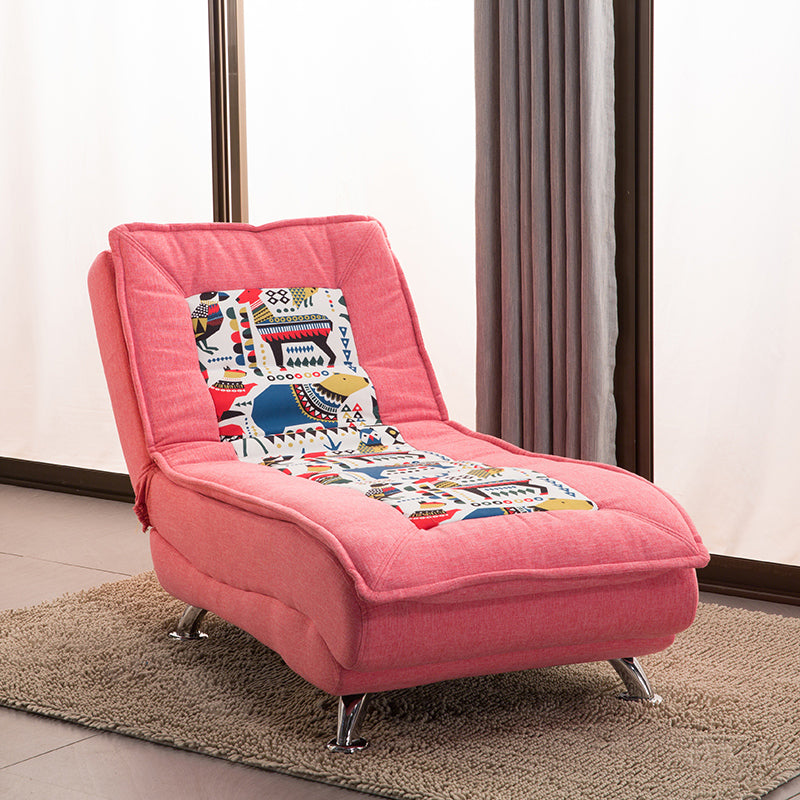 Modern Cushioned Chaise Lounge Leather Chaise with Armless for Living Room