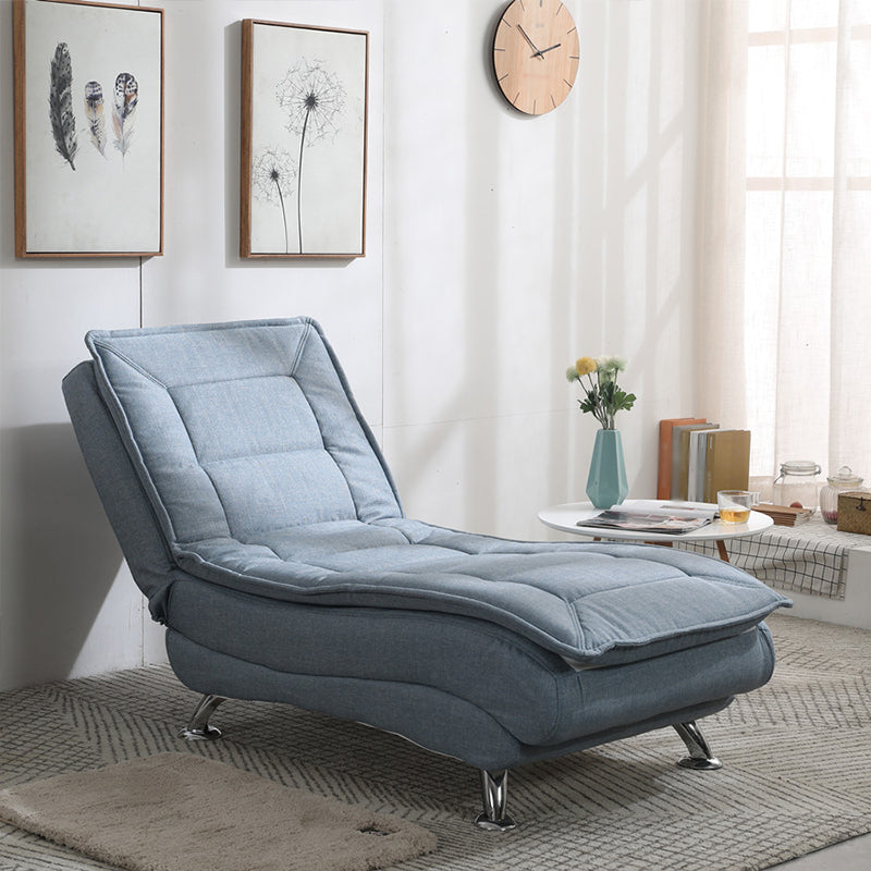 Modern Cushioned Chaise Lounge Leather Chaise with Armless for Living Room