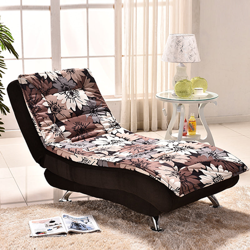Modern Cushioned Chaise Lounge Leather Chaise with Armless for Living Room
